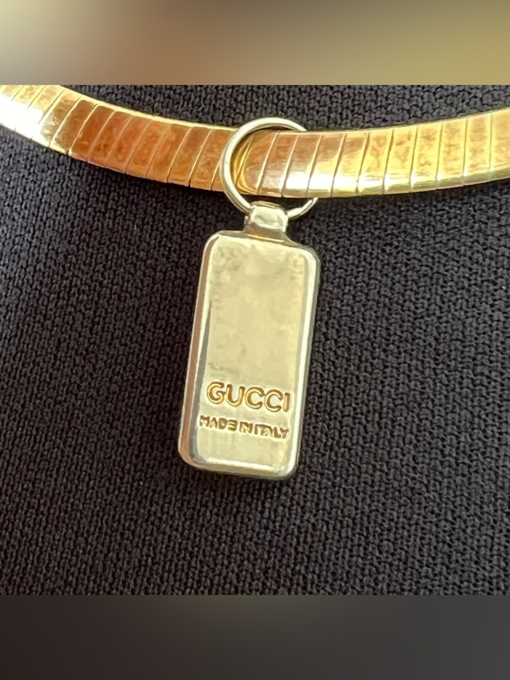 Vintage Gucci Italy GG Logo Tag Necklace - Picture 6 of 10